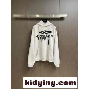 ユニセックス 3B Liquified Hoodie バレンシアガ コピー パーカー コピー ホワイトkid269zyyiy