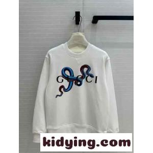 カジュアル プリント コットン スウェットシャツ グッチ スーパーコピー Tシャツ コピー ホワイトkid269HHjWv