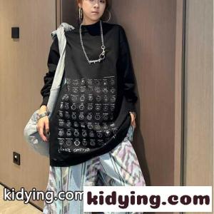 カジュアル プリント オーバーサイズ バレンシアガ スーパーコピー Tシャツ コピー ユニセックスkid26jW5vqy