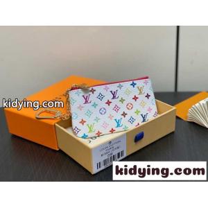 M13664 LV × TM ポシェット･クレ ルイヴィトン ブランド コピー 財布 スーパーコピー キーケース ホワイトkid26au4HHb