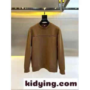 シンプル エルメネジルド・ゼニア Tシャツ コピー クルーネック スウェットシャツ ブラウンkid26L5Dmii