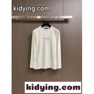 シンプル 上品 ロゴプリント コットン 長袖Tシャツ ドルチェ&ガッバーナ コピーブランド Tシャツ コピー ホワイトkid2651LTne