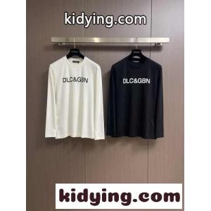 ドルチェ&ガッバーナ コピー Tシャツ コピー カジュアル ロゴプリント コットン 長袖Tシャツkid26OnSzOb