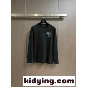 ドルチェ&ガッバーナ コピー Tシャツ コピー シンプル 上品 ロゴプリント コットン 長袖Tシャツ ブラックkid26iSXfSj