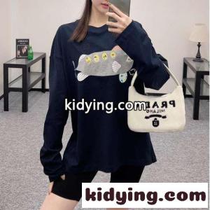 カジュアル 可愛い コットン 長袖Tシャツ ロエベ スーパーコピー Tシャツ コピー ネイビーkid26z4PnCu