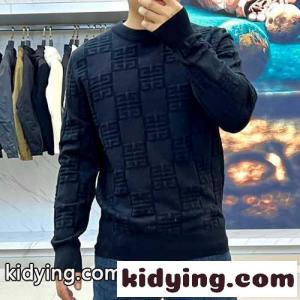 シンプル 上品 クルーネック ニット ジバンシィ コピー セーター コピー プルオーバー ブラックkid26Gn8bmC