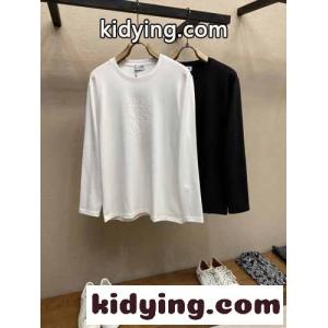 シンプル 合わせやすい アナグラム 長袖Tシャツ ロエベ コピー Tシャツ コピー クルーネックkid26Gnq0ry