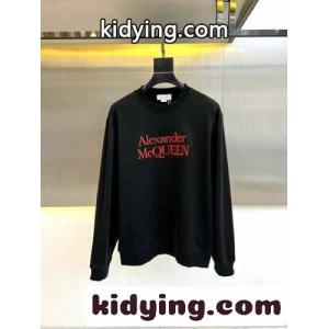 定番 カジュアル ロゴ入り スウェットシャツ アレキサンダー・マックイーン Tシャツ コピー ブラックkid269fe0Xz