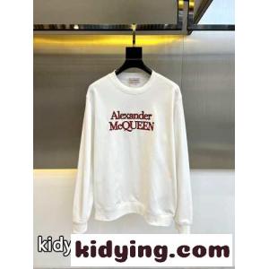 定番 カジュアル ロゴ入り スウェットシャツ アレキサンダー・マックイーン Tシャツ コピー ホワイトkid26rmqOjq