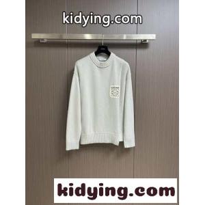 カジュアル お洒落 クルーネック ニット ロエベ ブランド コピー セーター コピー プルオーバー グレーkid26e81nWD