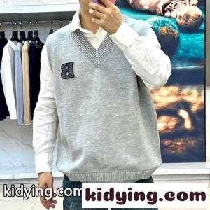 洗練された カジュアル Vネック ニットベスト バーバリー コピーブランド ニット 偽物 グレーkid26XDO55b