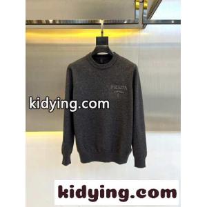 カジュアル ウールブレンド ニット トップス プラダ コピーブランド セーター コピー グレーkid26T99Pvm