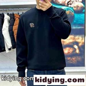 定番 カジュアル クルーネック コットンス ウェットシャツ バーバリー コピー 長袖Tシャツ コピー ブラックkid26GL9zyC