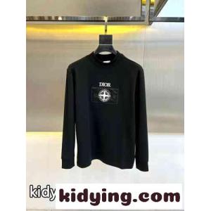 人気 dior コピー AND STONE ISLAND 長袖Tシャツ クリスチャン・ディオール コピー Tシャツ コピー ブラックkid26aGjmSv