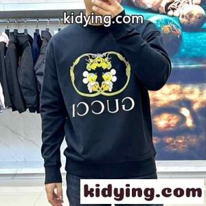 プリント コットン スウェットシャツ グッチ スーパーコピー Tシャツ コピー クルーネック ブラックkid26yOb4fu