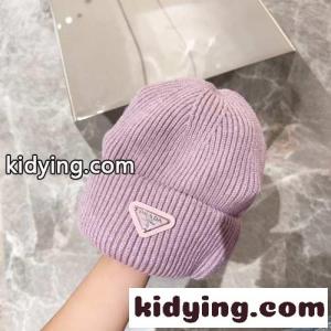 秋冬定番 ウール ビーニー プラダ コピー キャップ コピー ニットキャップ ピンクkid26L5LfaC