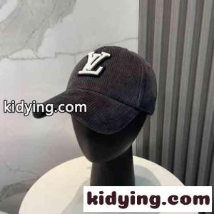 キャップ･LV シグネチャー コーデュロイ ルイヴィトン スーパーコピー 帽子 コピー ダークグレーkid26aCemGz