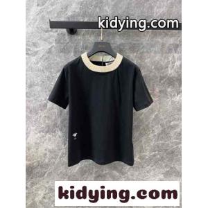 ディオール ブランド コピーtシャツメルカリ偽物 トップス 半袖 純綿 ファッション 触り心地が良い ブラックkid260XHj4n