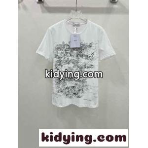 ディオール コピー アトリエ tシャツ偽物 トップス 純綿 半袖 シンプル プリント 上質 ホワイトkid26byimCq