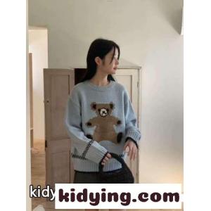 ロエベ ブランド コピー ロゴニット偽物 熊編み セーター 100％綿 トップス レディ 柔らかい 高品質 2色可選kid26X15Pja