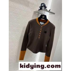 シャネル スーパーコピー の セーター偽物 トップス 秋服 ニット 柔らかい 快適 シンプル ブラウンkid26riGfKj