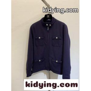 シャネル ブランド コピー ジャケットＮ級品 アウター トップス ハイネック 秋冬服 厚い 暖かい ブルーkid261rGviq