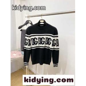 配色 ロゴ クルーネック ジャガードニット ドルチェ&ガッバーナ コピー セーター コピーkid26euOjOb