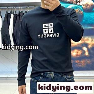 定番 カジュアル ロゴ コットン 長袖Tシャツ ジバンシィ コピーブランド Tシャツ コピー ブラックkid26KXfqOv