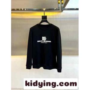 定番 カジュアル ロゴ コットン スウェットシャツ ドルチェ&ガッバーナ コピー Tシャツ コピー ブラックkid26zimOXj