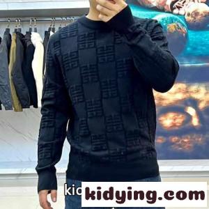 カジュアル ジャガードロゴ クルーネック ジバンシィ コピー セーター コピー ブラックkid26zGbSLj