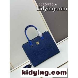ラ メドゥーサ デニム スモール トートバッグ ヴェルサーチ ブランド コピーェ バッグ スーパーコピー ブルーkid26b8vOPr