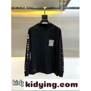 カジュアル プリント コットン 長袖Tシャツ クロムハーツ ブランド コピー Tシャツ コピー ブラックkid26K9TjOj