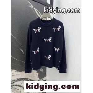 可愛い カジュアル クルーネック ニット トムブラウン コピー セーター コピー ネイビーkid268XjyKj
