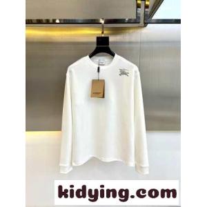 合わせやすい カジュアル コットン 長袖Tシャツ バーバリー スーパーコピー Tシャツ コピー ホワイトkid269rmS9D