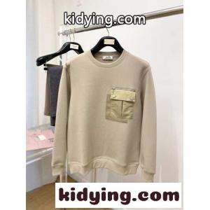 定番 カジュアル エルメス コピー Tシャツ コピー クルーネック コットン スウェットシャツ ベージュkid26meemCa