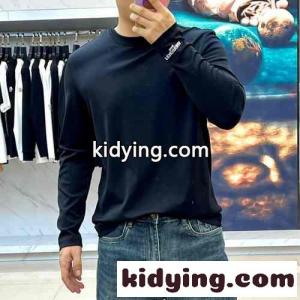 シンプル クルーネック フェンディ コピー Tシャツ コピー 長袖Tシャツ ブラックkid26yKfmKz