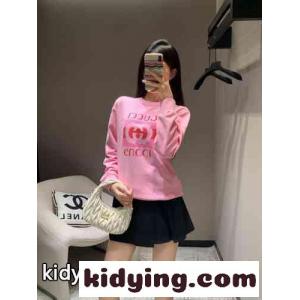 ロゴプリント コットン スウェットシャツ グッチ コピー Tシャツ コピー ピンクkid26mWrima