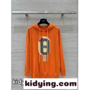 ファニーアイスクリーム カシミヤ フーディー エルメス コピー パーカー コピー オレンジkid26CGnmqC