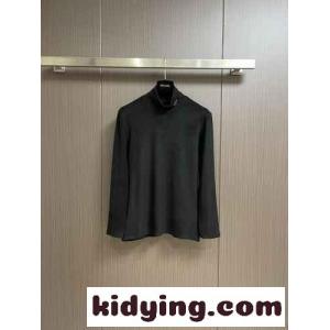 ベーシック 合わせやすい タートルネック 長袖Tシャツ プラダ ブランド コピー Tシャツ コピー ブラックkid26qOf8ri