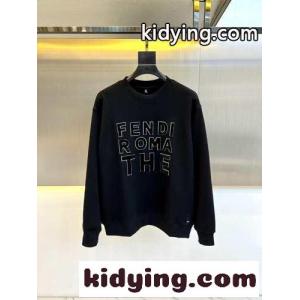 カジュアル ロゴ入り フェンディ コピー Tシャツ コピー スウェットシャツ ブラックkid264fe81z