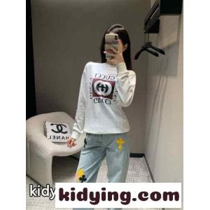 ロゴプリント コットン スウェットシャツ グッチ コピー Tシャツ コピー ホワイトkid26eau0Hv