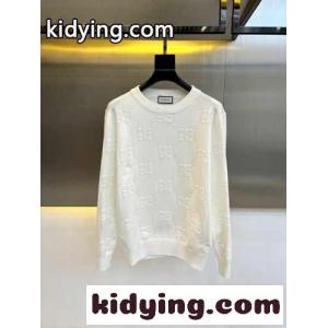 おしゃれ 合わせやすい クルーネック グッチ コピーブランド セーター コピー ホワイトkid26zO9fKj