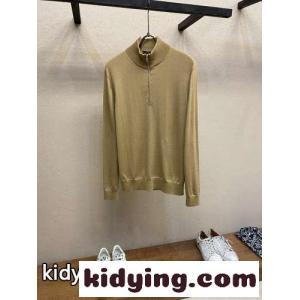 ハーフジップ ウール ニット エルメネジルド・ゼニア ニット コピー キャラメルkid26SHLb8D