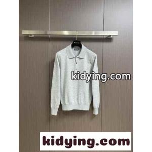 シンプル 上品 ニット ポロシャツ エルメネジルド・ゼニア Tシャツ コピー グレーkid26jaGPPf