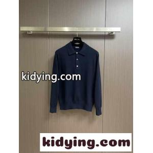 シンプル 上品 ニット ポロシャツ エルメネジルド・ゼニア Tシャツ コピー ネイビーkid260nyuiC