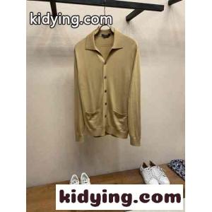 上品 洗練された 襟付き カーディガン エルメネジルド・ゼニア ニット コピー キャラメルkid26e4remu