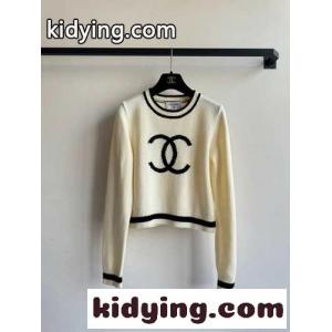CCロゴ ロングスリーブ カシミヤ ニット シャネル スーパーコピー セーター コピー ベージュkid26e09zau