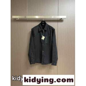 カジュアル コットン ロングスリーブシャツ ロエベ コピー シャツ コピー ブラックkid26zOz8Hr