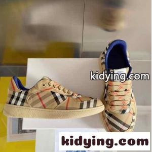 チェック テラススニーカー バーバリー ブランド コピー スニーカー スーパーコピー カーキkid26CWTjiy