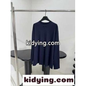 シンプル カジュアル 長袖Tシャツ プラダ スーパーコピー Tシャツ コピー ユニセックス ネイビーkid26qaCquq